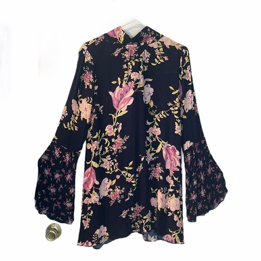FREE PEOPLE Tate Flared Sleeves Floral Tunic Top - Picture 10 of 13